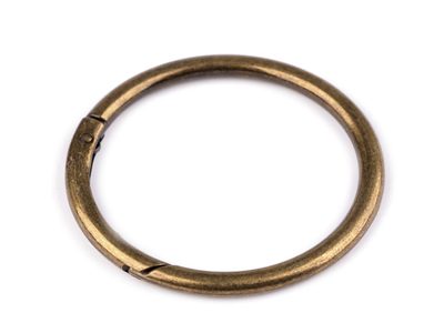 Karabina / kroužek na klíče Ø50 mm velká{% if variant.name %} – 4 staromosaz{% endif %}