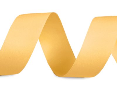 Atlasová hedvábná stuha oboulící šíře 24 mm matná návin 20 metrů{% if variant.name %} – 243 žlutá světlá{% endif %}