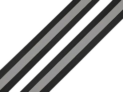 Reflexní páska šíře 25 mm na tkanině 5 metrů{% if variant.name %} – 3 černá{% endif %}