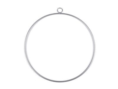Kovový kruh na lapač snů / k dekorování Ø25 cm{% if variant.name %} – 4 stříbrná tmavá mat{% endif %}