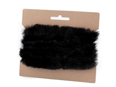 Oděvní / dekorační kožešinový proužek šíře 2 cm{% if variant.name %} – 4 černá{% endif %}