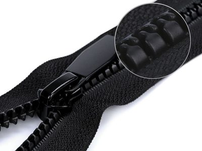 Kostěný zip šíře 5 mm délka 80 cm kulaté zoubky{% if product.brand.name %} – Stoklasa{% endif %}