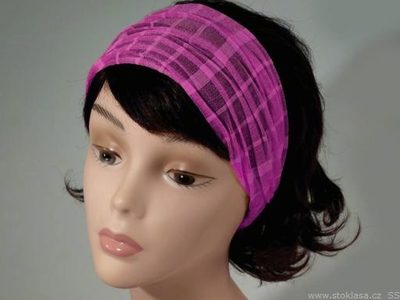 Šátek variabilní elastický 20x50cm šifon s pruhy{% if product.brand.name %} – Stoklasa{% endif %}