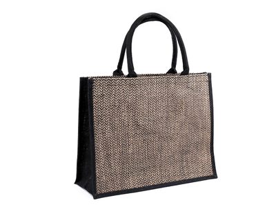 Jutová taška s chevronovým vzorem 42x33 cm{% if product.brand.name %} – Stoklasa{% endif %}