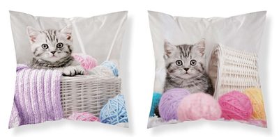 Povlak na polštářek Kotě klubíčka micro Polyester, 40/40 cm{% if product.brand.name %} – DETEXPOL{% endif %}