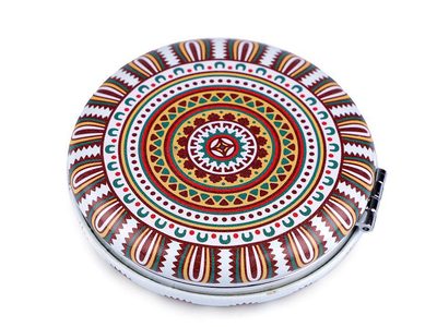 Kosmetické zrcátko mandala{% if variant.name %} – 6 hořčicová{% endif %}