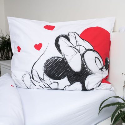 Povlečení Mickey a Minnie Love 05 Bavlna, 140/200, 70/90 cm – fotka 4