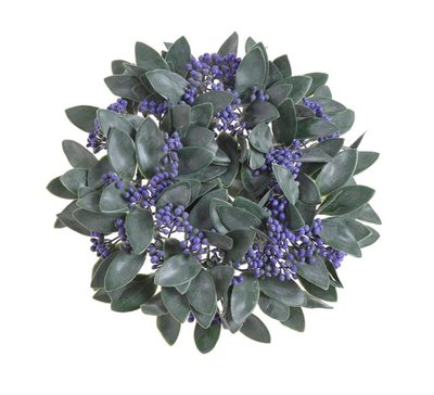 Věnec s bobulemi zeleno-fialový – Ø 24 cm{% if product.brand.name %} – Canea{% endif %}