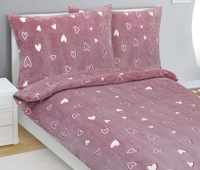 Povlečení MIKROFLANEL Růžová,Bílá 95/294 140x200, 70x90 cm – fotka 1