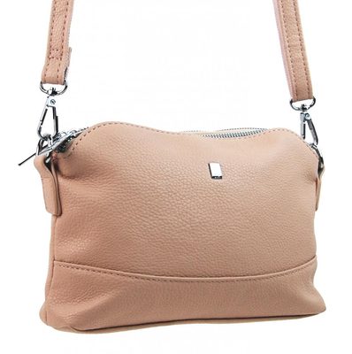 Kožená malá dámská crossbody kabelka tmavě modrá-hnědá
