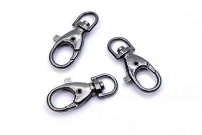 Karabina kovová otočná průvlek 1cm černý nikl 5 kusů{% if product.brand.name %} – Galanterka{% endif %}