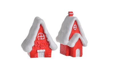 Zasněžené zimní chaloupky 5 cm 2 kusy v balení - Canea