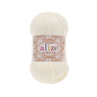 Háčkovací příze Forever 50 g{% if variant.name %} – 450 krémová{% endif %}