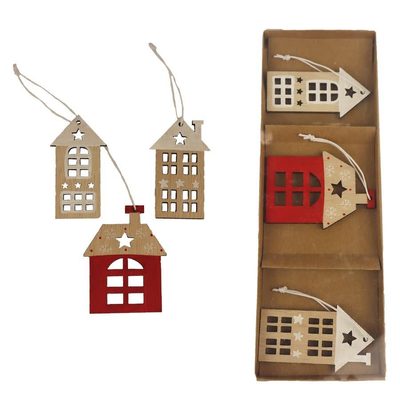 Domeček k zavěšení, 3 ks D4646 - 3,6 - 5,3 x 0,5 x 7,3 cm{% if product.brand.name %} – Morex{% endif %}