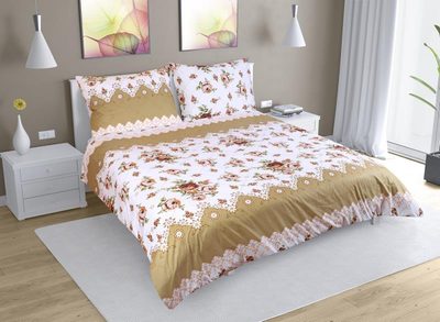 Bavlněné povlečení na dvoudeku Hnědá 90/307{% if variant.name %} – 240x200 cm, 2ks 70x90 cm{% endif %}