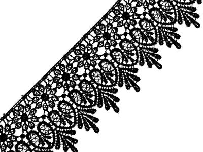 Vzdušná krajka šíře 70 mm METRÁŽ{% if variant.name %} – 3 černá{% endif %}