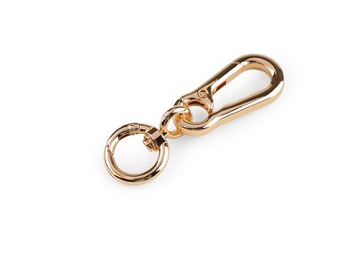 Kovová karabina otočná s kulatou karabinou průvlek 17 mm{% if variant.name %} – 2 růžové zlato{% endif %}