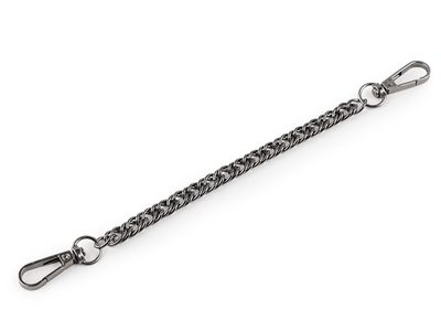 Řetízek / ucho na kabelku s karabinou délka 25 cm{% if variant.name %} – 3 nikl černý{% endif %}