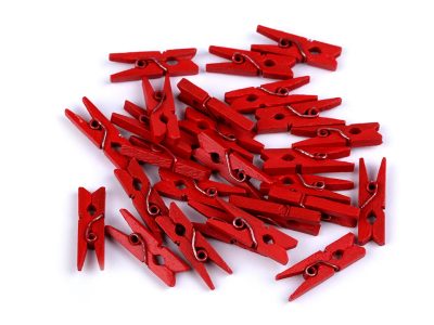 Dřevěný mini kolíček jednobarevný 3x26 mm BALENÍ 24 KUSŮ{% if variant.name %} – 2 červená{% endif %}