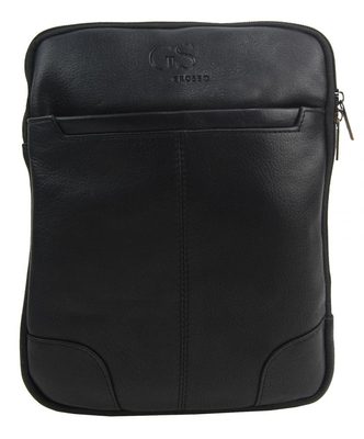 GROSSO Kožená pánská crossbody taška 22x28x6 cm černá – fotka 1