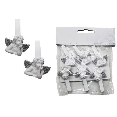 Klip anděl, 6ks X3507 - 3,5 x 4,5 x 2,3 cm{% if product.brand.name %} – Morex{% endif %}