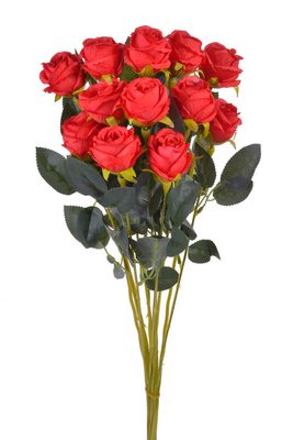 Kytice umělých růží 5 cm x 54 cm 12 ks - červená{% if product.brand.name %} – Canea{% endif %}