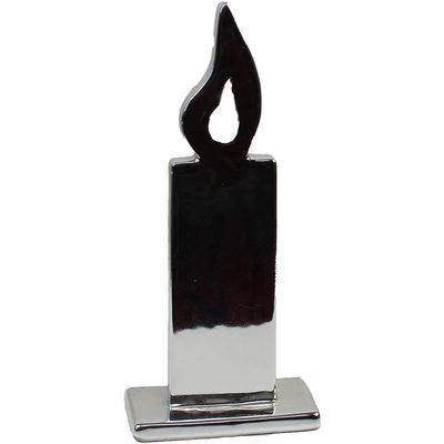dekorace stříbrná svíčka, X0102 - 8 x 3,7 x 18 cm{% if product.brand.name %} – Morex{% endif %}
