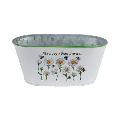 Květináč plechový ovál K7082/2 - výška 10.5 cm{% if product.brand.name %} – {% endif %}