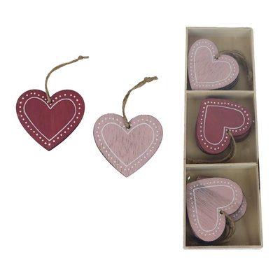 Srdce k zavěšení, 9 ks D5570 - 5,8 x 5,5 x 0,4 cm{% if product.brand.name %} – Morex{% endif %}