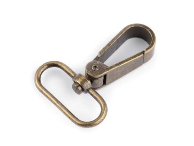 Kovová karabina průvlek 32 mm 2 kusy{% if variant.name %} – 2 staromosaz{% endif %}