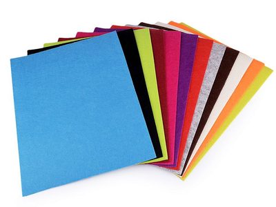 Látková dekorativní plsť / filc 30x40 cm sada 12 kusů MIX{% if product.brand.name %} – Galanterka{% endif %}