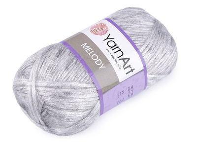 Pletací příze Melody 100 g YarnArt{% if variant.name %} – 5 (881) šedá nejsvětlější{% endif %}