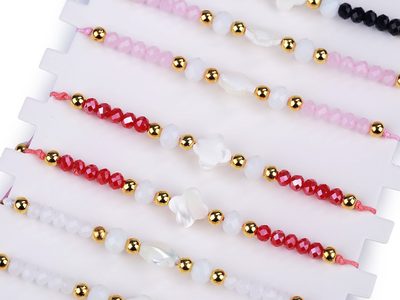 Náramek shamballa s perletí a broušenými korálky{% if product.brand.name %} – Stoklasa{% endif %}