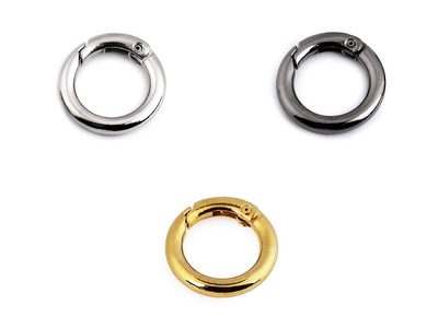 Karabina kulatá na kabelky / kroužek na klíče Ø16 mm 2 ks{% if product.brand.name %} – Galanterka{% endif %}