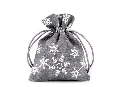 Dárkový vánoční pytlík 10x13 cm{% if variant.name %} – 2 šedá{% endif %}
