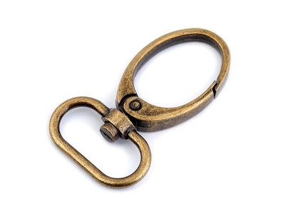 Kovová karabina průvlek 25 mm balení 2 kusy{% if variant.name %} – 2 staromosaz{% endif %}