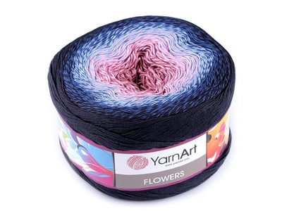 Duhová pletací příze Flowers YarnArt (250 g / 1000 m){% if variant.name %} – 4 (273) starorůžová{% endif %}