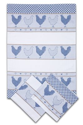 Utěrka Extra savá 50x70 Slepičky modré - 3 ks{% if product.brand.name %} – Svitap{% endif %}
