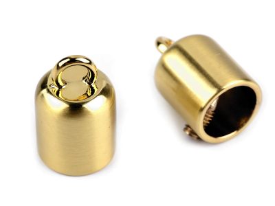 Kovová koncovka na šňůrky Ø9 mm balení 2 KUSY{% if variant.name %} – 4 zlatá světlá{% endif %}