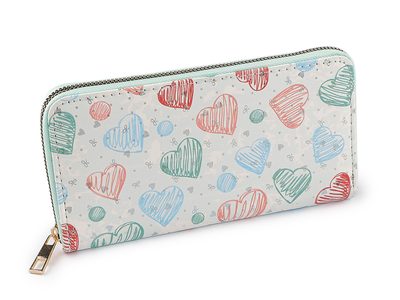 Dámská / dívčí peněženka srdce 10x19 cm{% if variant.name %} – 4 mentolová{% endif %}