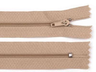 Spirálový Zip 3mm x 50cm - Šicí Nářadí - 308 hnědá přírodní