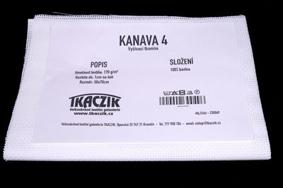 Vyšívací tkanina KANAVA 4 rozměr 50x70cm bílá{% if product.brand.name %} – Galanterka{% endif %}