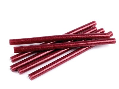 Barevné tavné lepidlo Ø11 mm s glitry balení 6 KUSŮ{% if variant.name %} – 3 červená{% endif %}