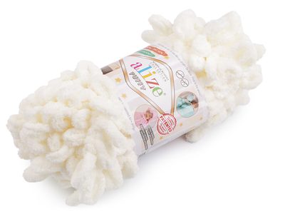 Pletací příze Alize Puffy 100 g{% if variant.name %} – 6 (62) smetanová{% endif %}