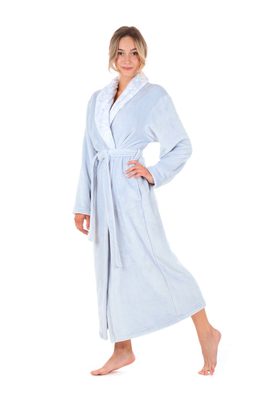 Flora ledově modrá - Dámský Župan s Límcem 25 56 5251{% if product.brand.name %} – Vestis{% endif %}