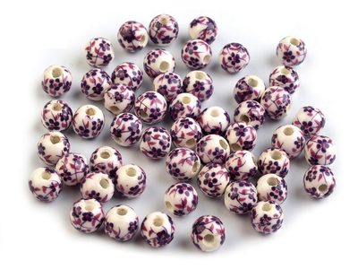 Porcelánové korálky s květy Ø6 mm 10ks{% if product.brand.name %} – Galanterka{% endif %}