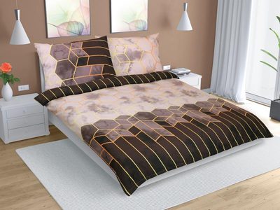 Bavlněné povlečení na dvoudeku Hnědá 90/354{% if product.brand.name %} – Bellatex{% endif %}