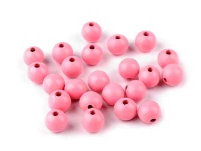 Dřevěné korálky Ø14 mm 20 g{% if variant.name %} – 2 růžová{% endif %}