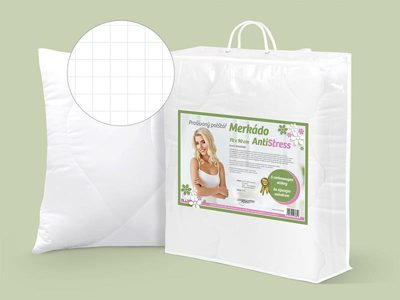 Polštář Merkádo AntiStress 900g Bílá 8550/0900 70x90 cm{% if product.brand.name %} – Bellatex{% endif %}
