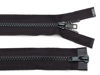 Zip kostěný 5 mm dělitelný 2 jezdce 100 cm (bundový){% if variant.name %} – 322 černá{% endif %}